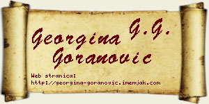 Georgina Goranović vizit kartica